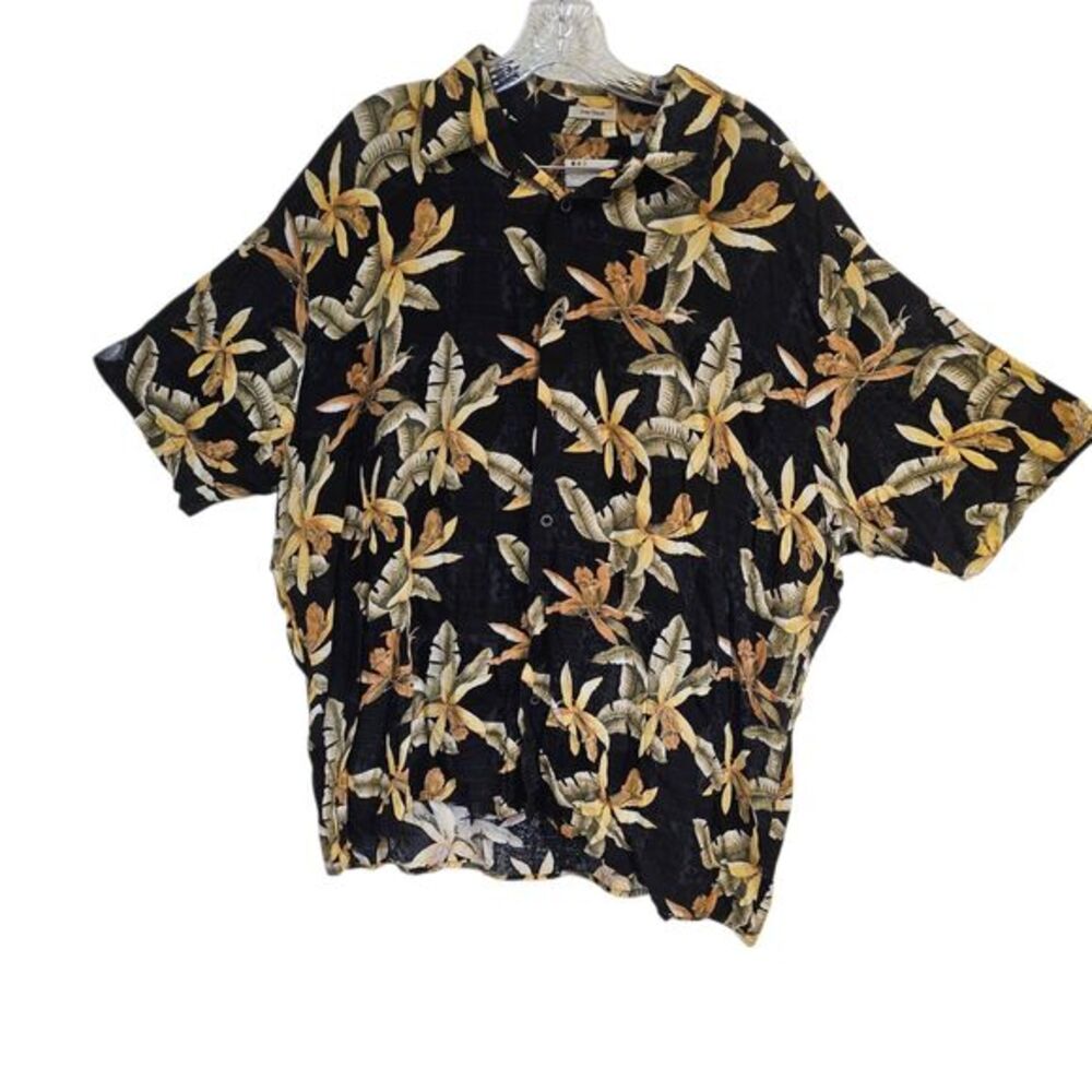 Natural Issue Floral Hawaiian Short Sleeve Button Up Men's Size XL Silky‎ Touch